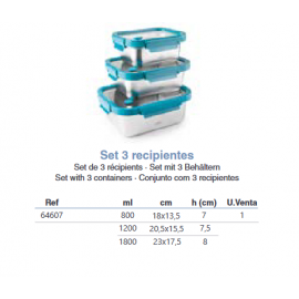 Lacor Conjunto Recipientes Inox - 64607